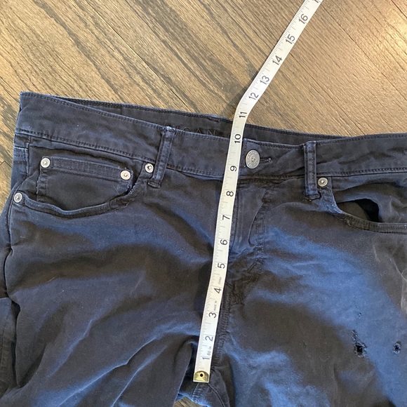 American Eagle Slim Straight Jeans 32 x 32 Distressed GUC Black - Picture 5 of 13